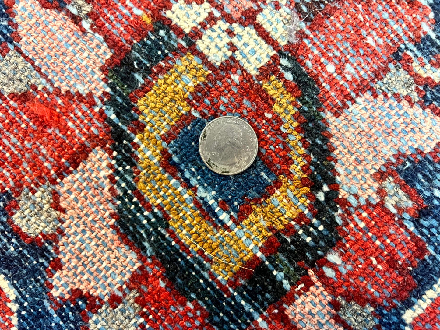 Persian Bakhtiari Rug 10x14 Hand Knotted Rare Tribal Carpet Red Blue Ivory Multicolor