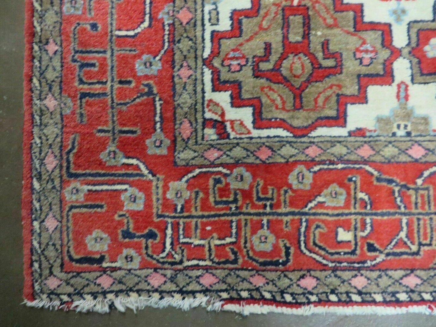 Antique Turkish Anatolian Wool Rug 4x6 Handwoven With Vegetable Dyes