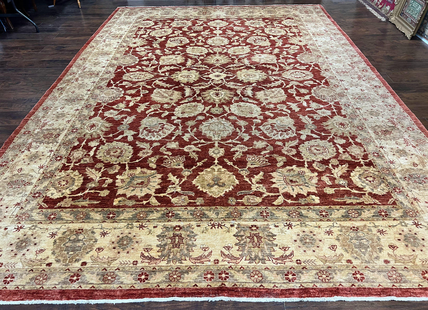 Handmade Persian Rug 10x14 Pak Sultanabad Mahal Chobi Floral Wool Oriental Vintage Carpet