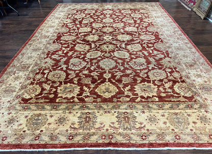 Handmade Persian Rug 10x14 Pak Sultanabad Mahal Chobi Floral Wool Oriental Vintage Carpet