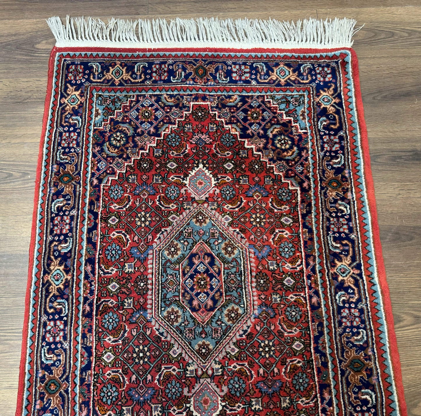 Indo Persian Bidjar Runner Rug 3 x 18.6 Wool Long Oriental Carpet