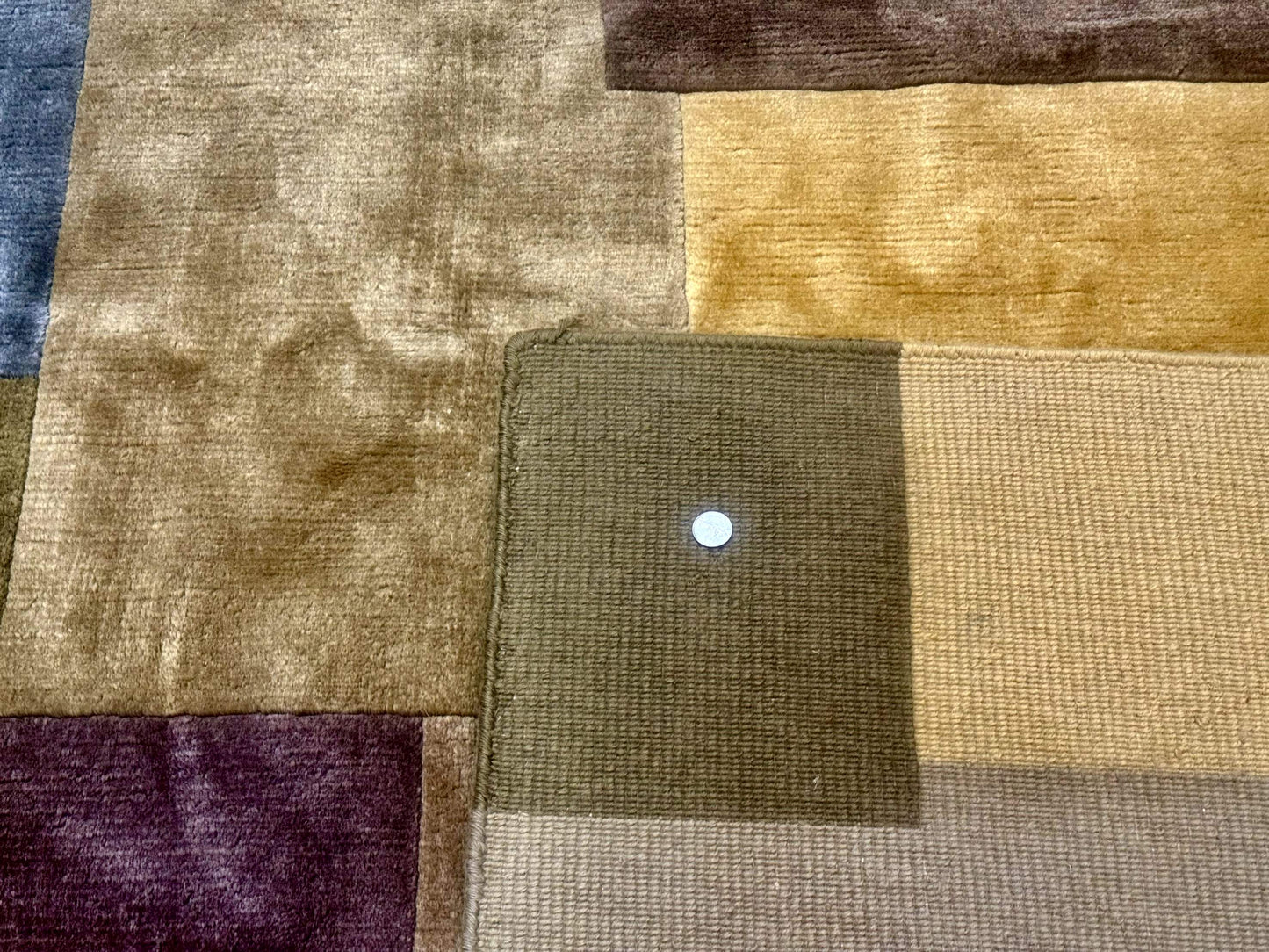 Tibetan Wool Rug 8x10 Modern Handknotted Multicolor Thick Pile