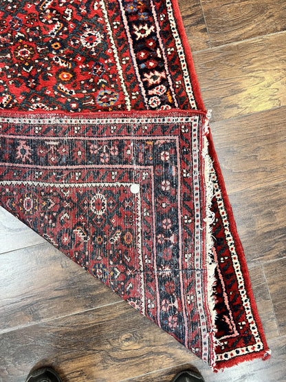 Persian Runner Rug 17ft Handmade Red Wool Hallway Carpet Antique Hamadan Dargazine