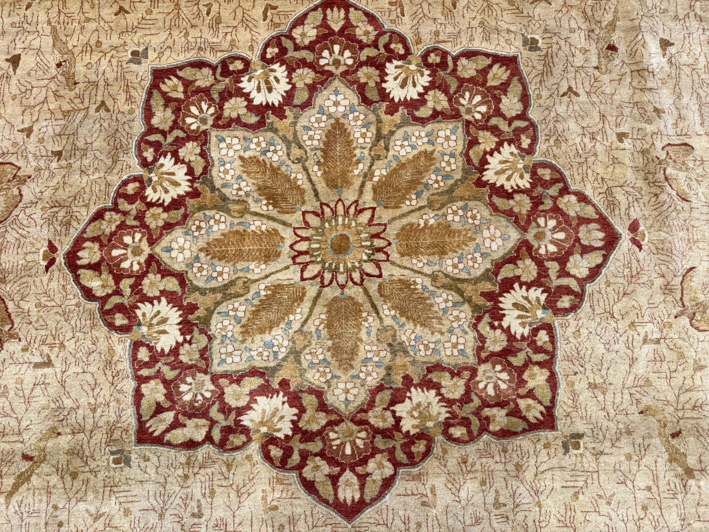 Persian Rug Palace Size Pak 13x17 Hand Knotted Wool Haji Jalili Beige Rust