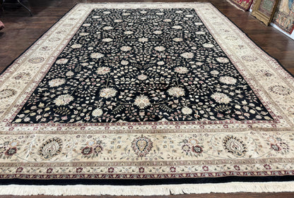 Pak Persian Rug 10x13 Vintage Hand Knotted Wool Silk Floral Area Rug