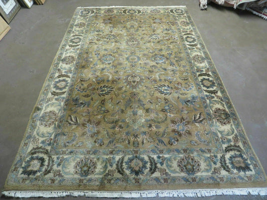 Jaipur Vintage Wool Rug Handcrafted Indian Floral
