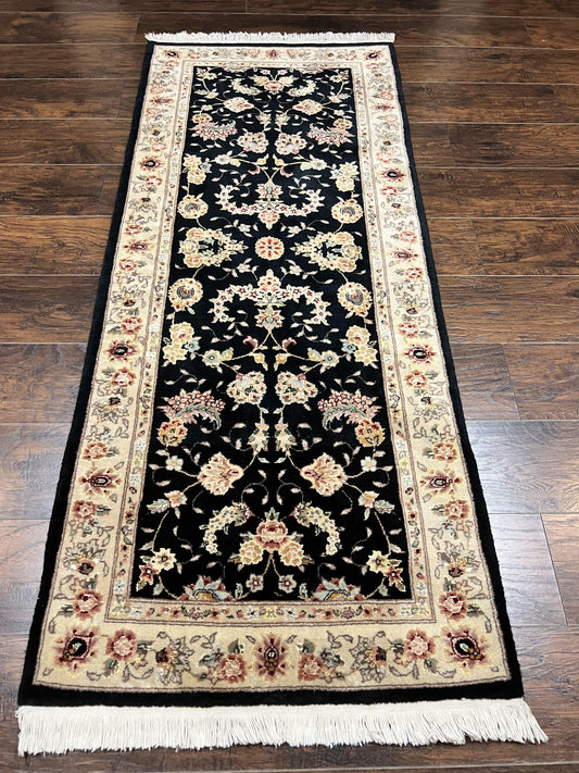 Persian Runner Rug Sino Silk And Wool Handmade Floral Vintage Oriental Hallway Carpet