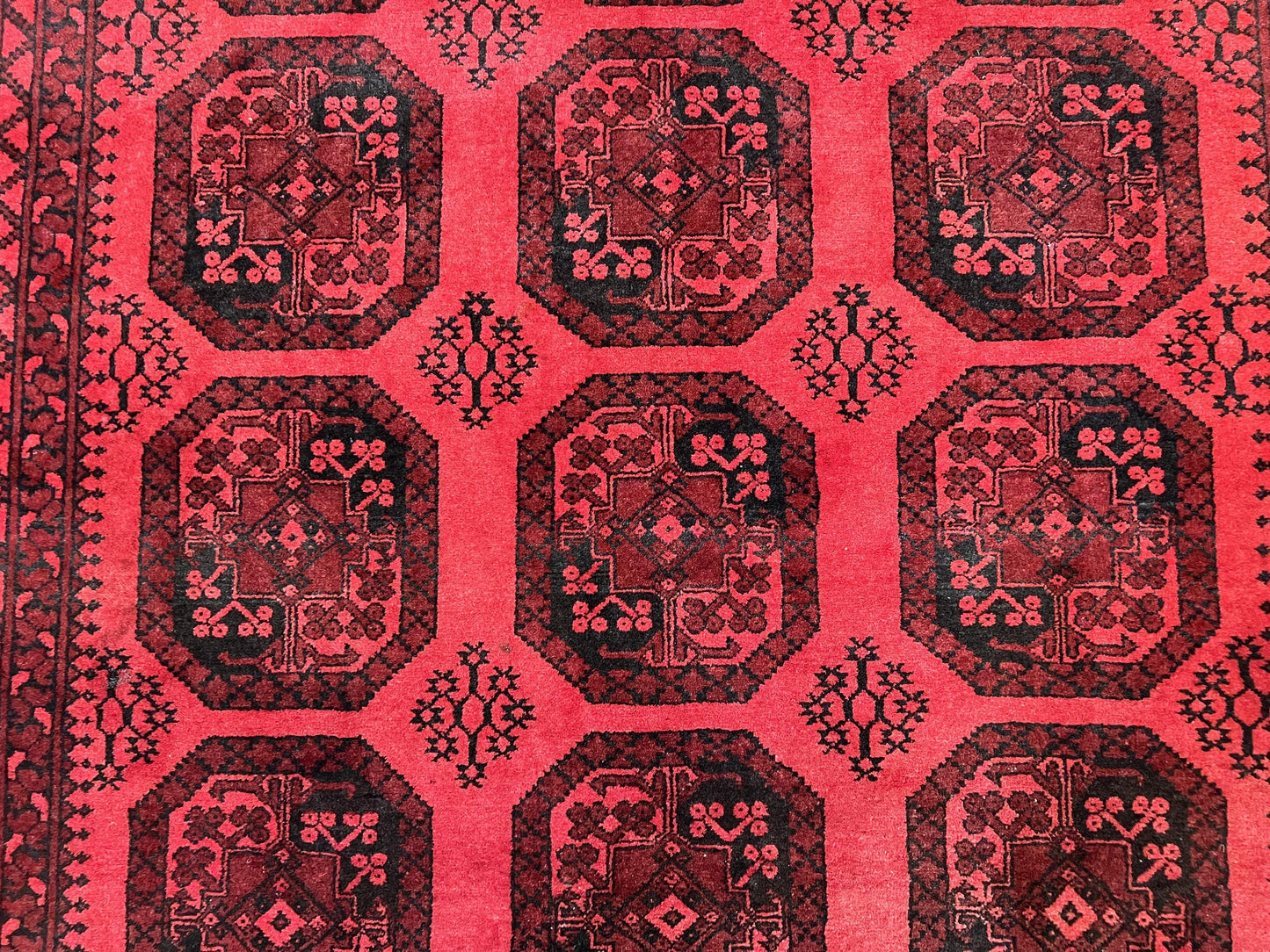 Afghan Turkoman Rug 7x10 Hand Knotted Vintage Yamud Beshir Bokhara Wool Carpet