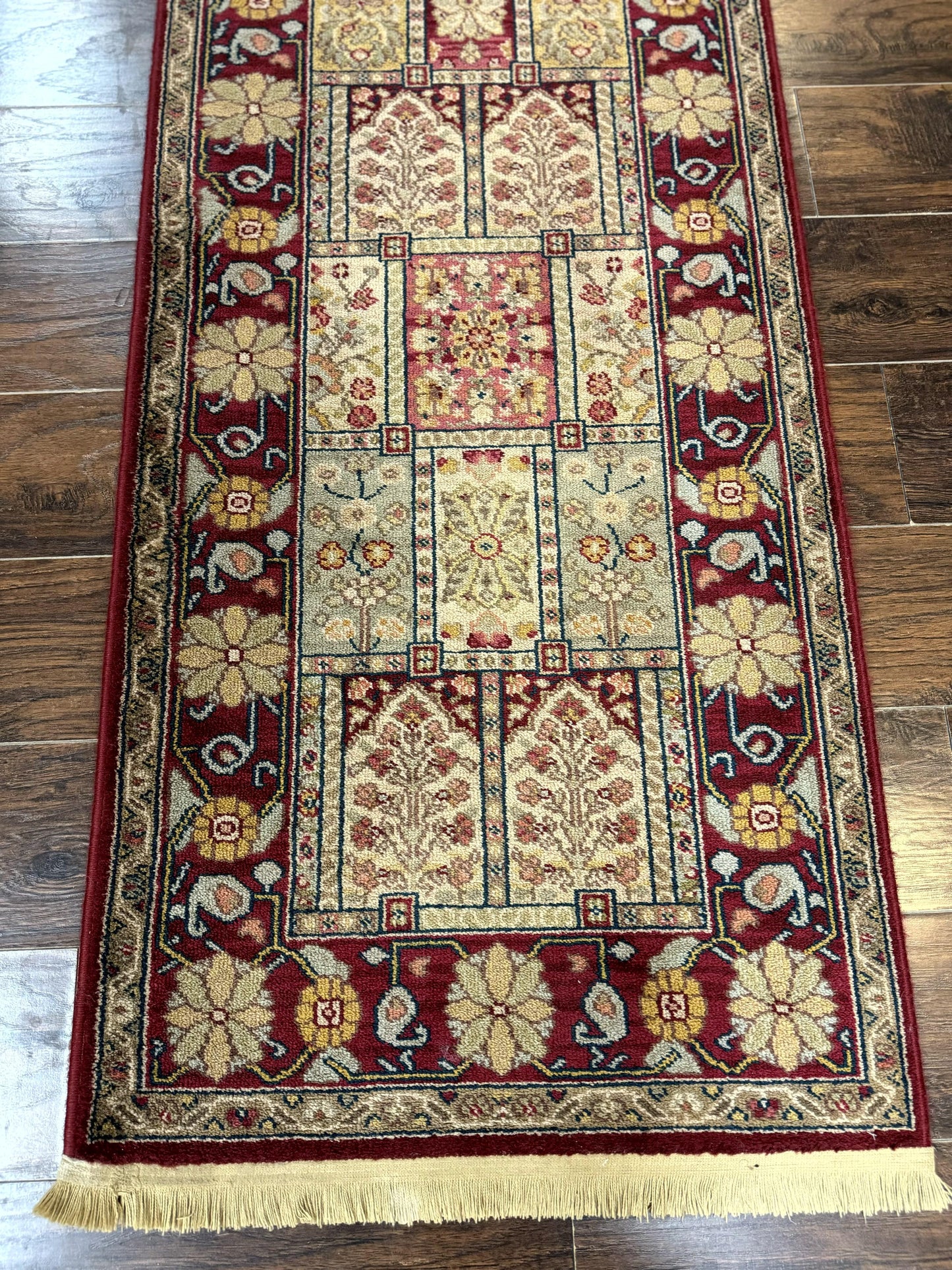 Karastan Runner Rug Antique Legends Bakhtiari 2200 Vintage Wool Panel Design