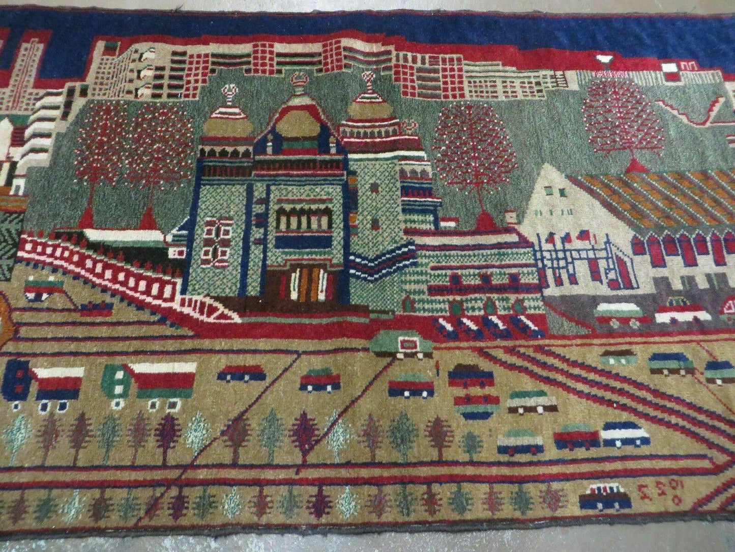 Afghan Balouch Wool Pictorial Rug 3x5 Handmade Vintage Tribal Design