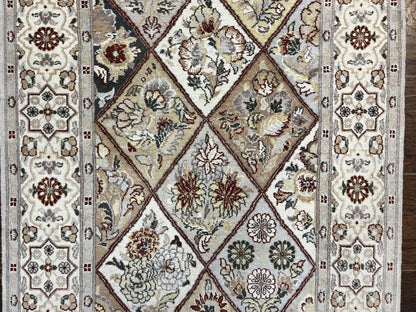 Pak Persiann Runner Rug 2.7 x 12 Handmade Wool Vintage Panel Design Hallway Runner