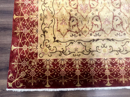 Pak Persian Rug 8x10 Allover Pattern Gold Tan Handmade Wool 200 KPSI