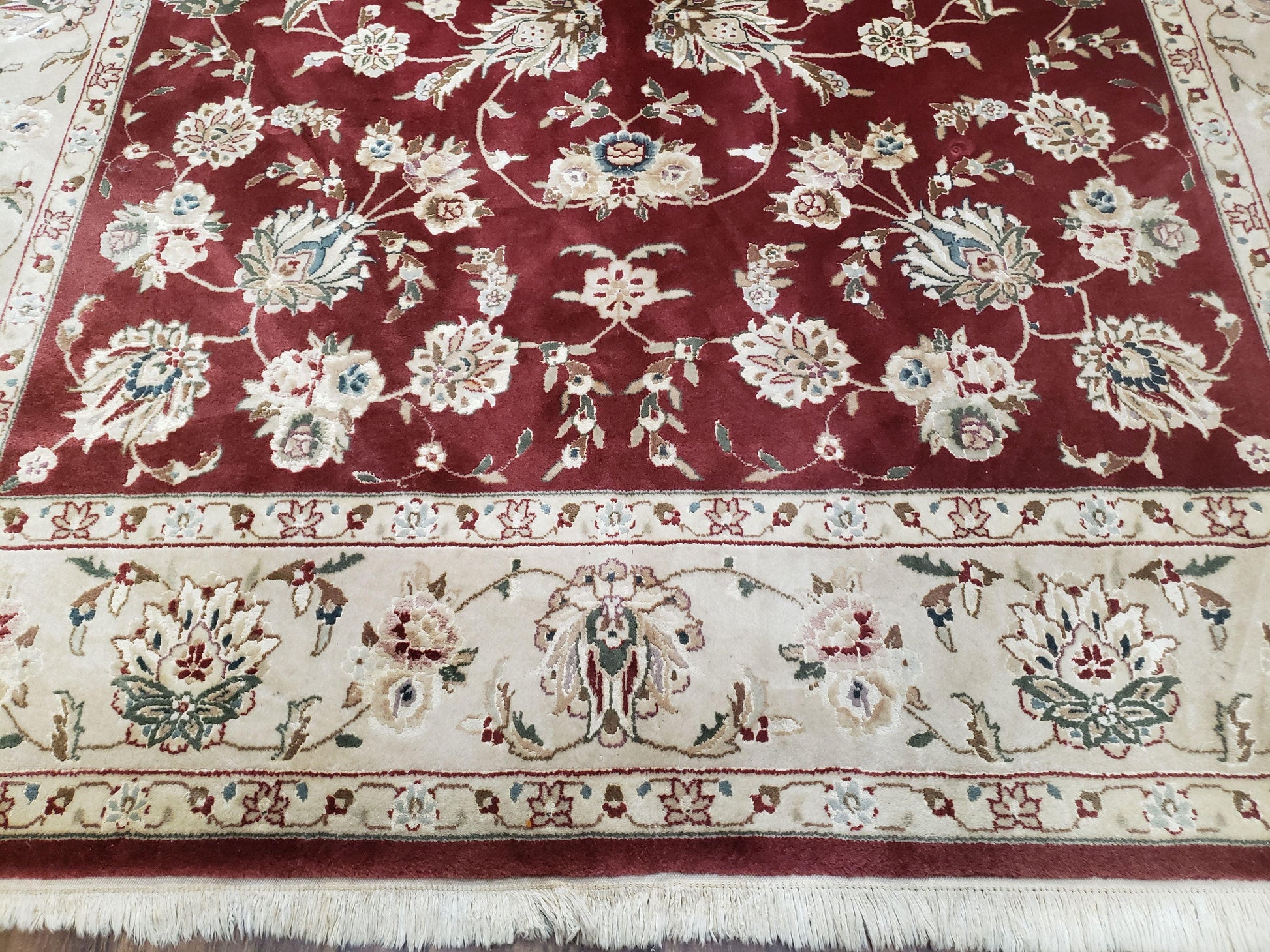 Maroon Beige Rug