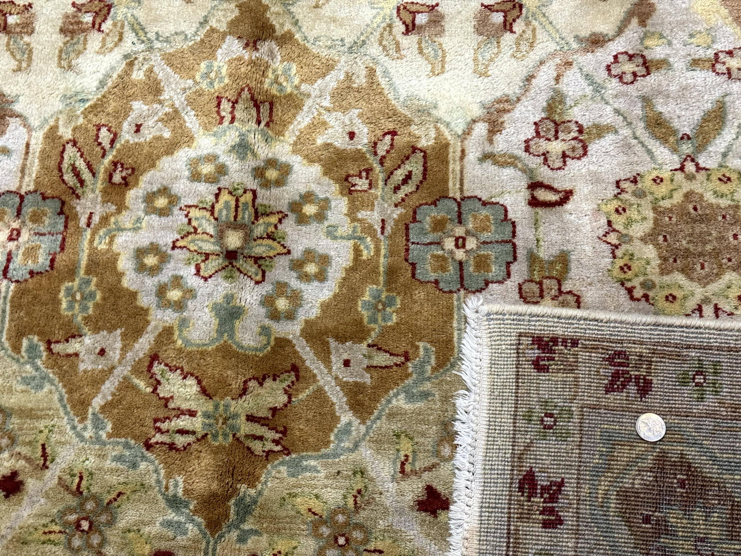 Indo Persian Rug Wool 8x10 Handmade Oushak Style Hand Knotted Area Rug