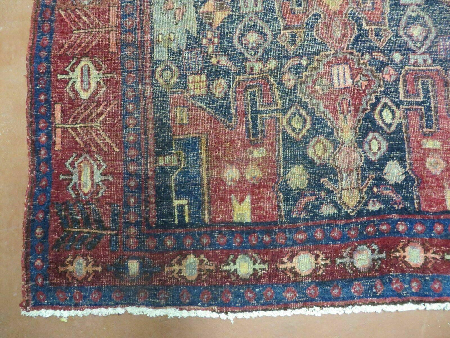 Antique Handmade Floral Tribal Oriental Turkish Wool Rug 4 Ft By 10 Ft