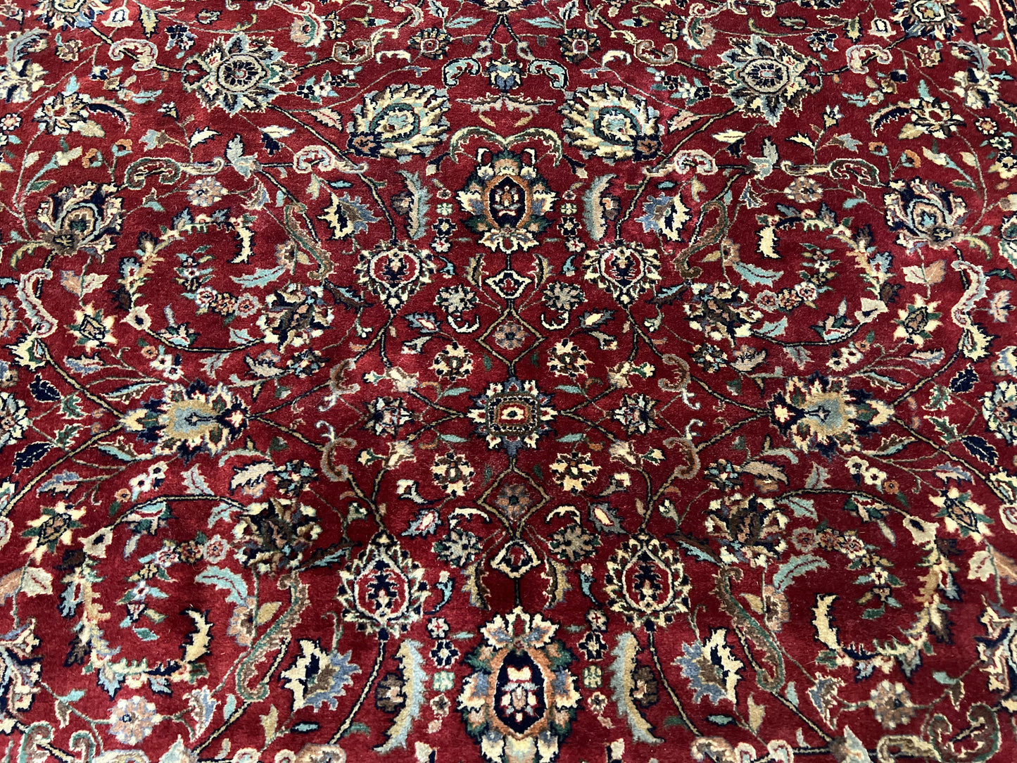 Vintage Indo Persian Rug 6x9 Hand Knotted Wool Oriental Carpet Floral Design