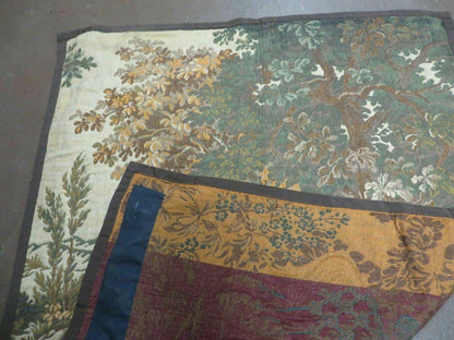 Belgian Hand Loomed Vintage Tapestry Victorian Design 41 By 56 Inches