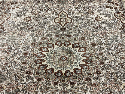 4x6 Vintage Handmade Chinese Oriental Silk Rug Hand Knotted 400 KPSI