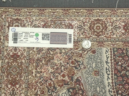 Turkish Silk Runner Rug 2.6 x 13 Blue Dome Design Bamboo Silk New