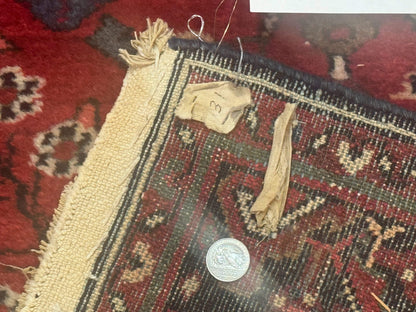 Persian Hamadan Rug Red Runner 2.6 By 6.8 Ft Floral Antique Carpet