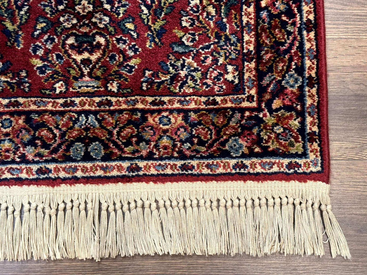 Karastan Red Sarouk Runner Rug 2.6x8.6 Wool Vintage Original 700 Series Number 785