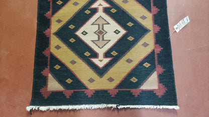 Kilim Runner Rug Vintage Hand Knotted Wool