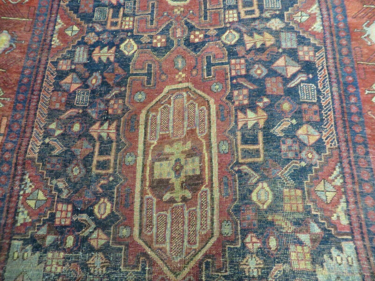 Antique Handmade Floral Tribal Oriental Turkish Wool Rug 4 Ft By 10 Ft