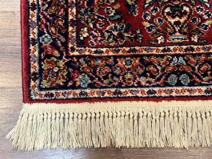 Karastan Red Sarouk Runner Rug 2.6x8.6 Wool Vintage Original 700 Series Number 785