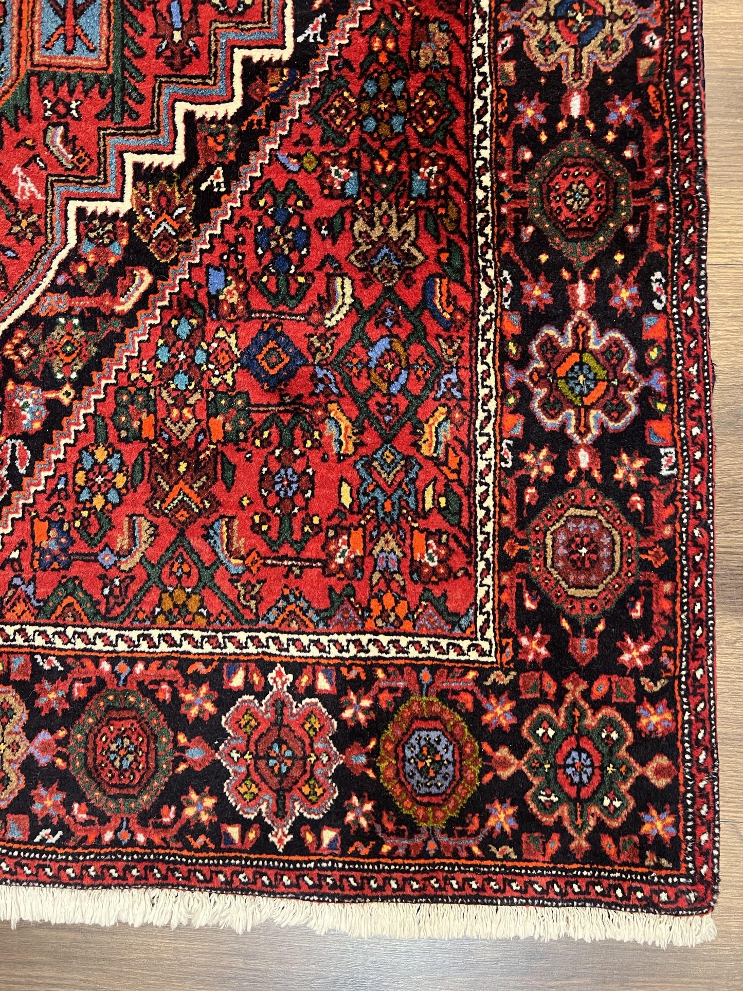 Persian Bidjar Rug 3x5 Ft Hand Knotted Wool Geometric Medallion Tribal Rug