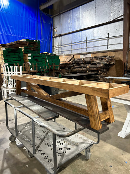 Harmony Style Bench With 1 Inch Or 2 Inch Top Options For Matching Table