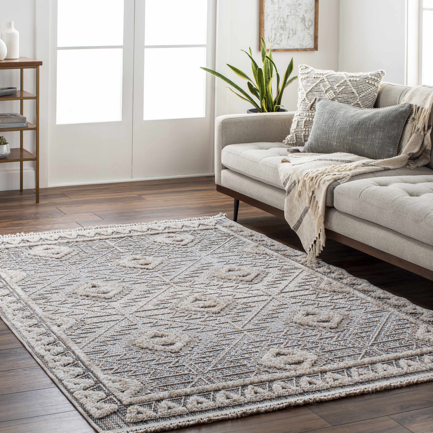 Rustic High-Low Pile Area Rug - Cozy Home Decor Accent