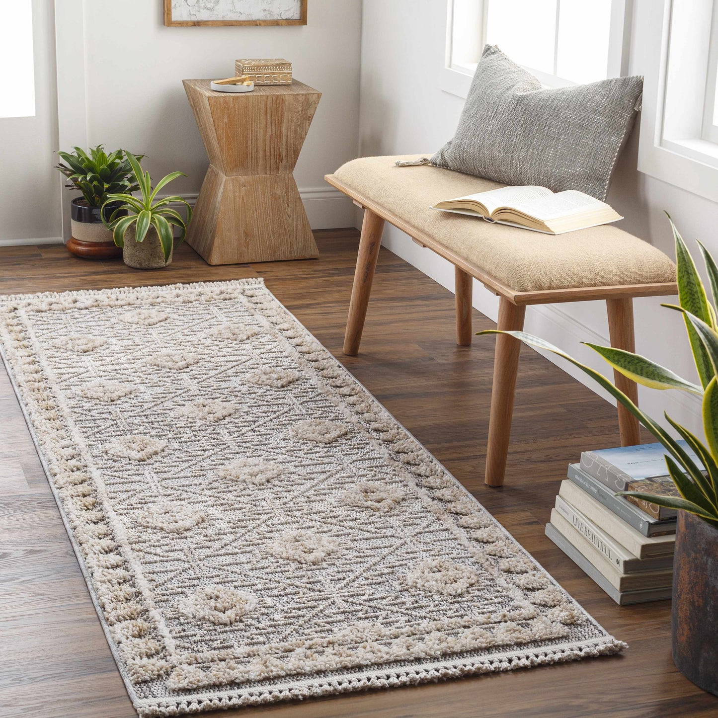 Rustic High-Low Pile Area Rug - Cozy Home Decor Accent