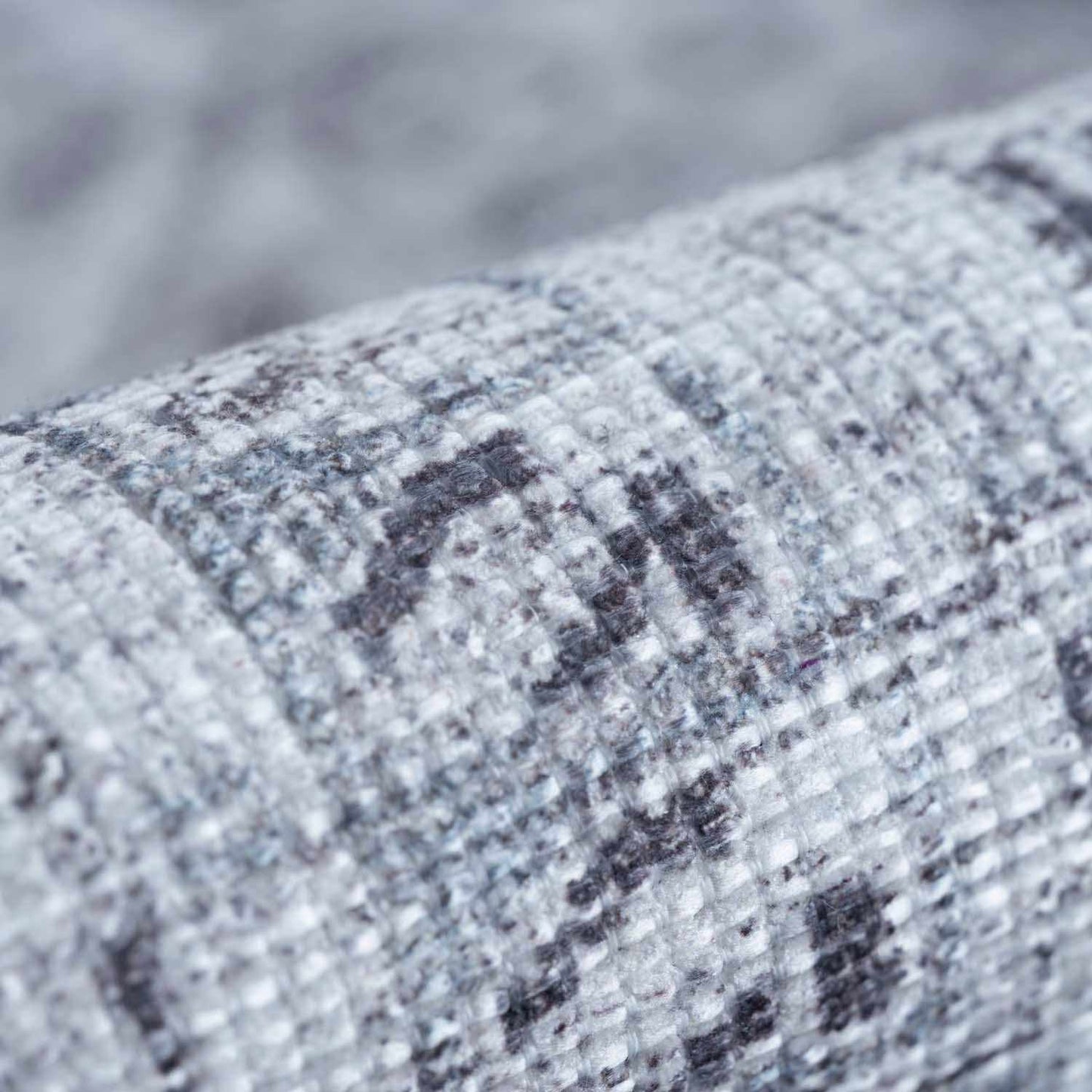 Washable Gray Flat Pile Rug - Soft Durable Area Rug for Home Décor