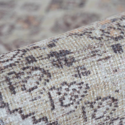 Washable Tan Flat Pile Rug - Cozy Home Decor Accent