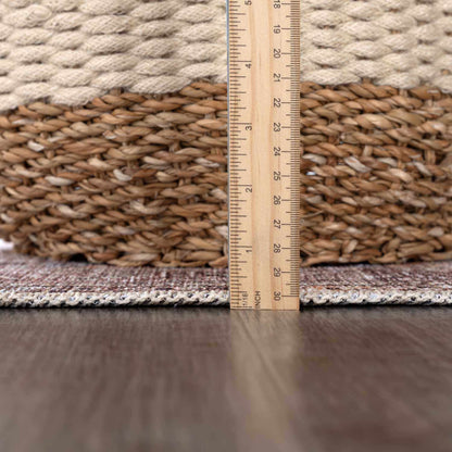 Washable Tan Flat Pile Rug - Cozy Home Decor Accent