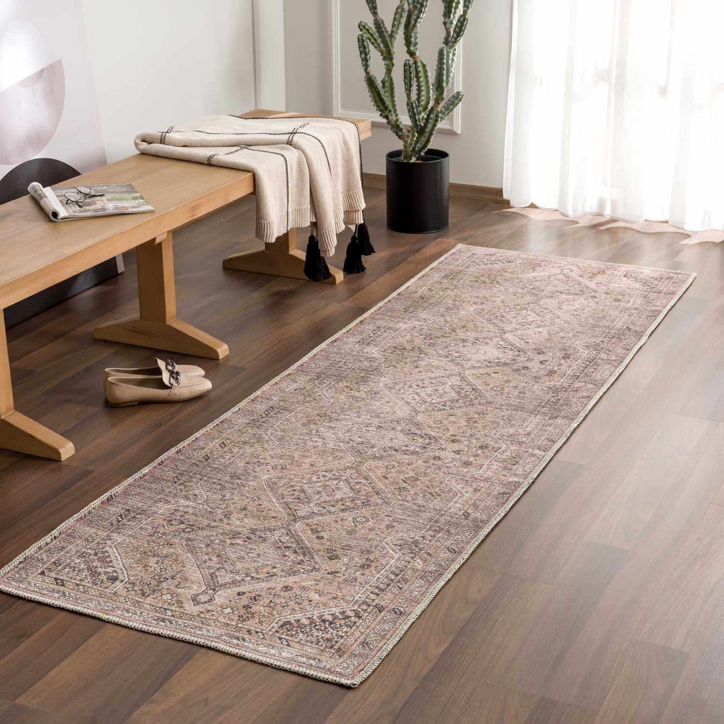 Barny Brown brown flat pile rug