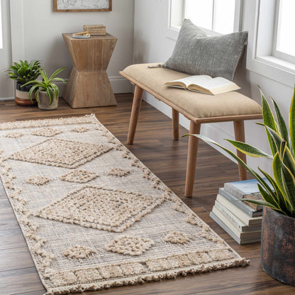 Bohemian Area Rug - High-Low Rustic Design for Cozy Home Décor