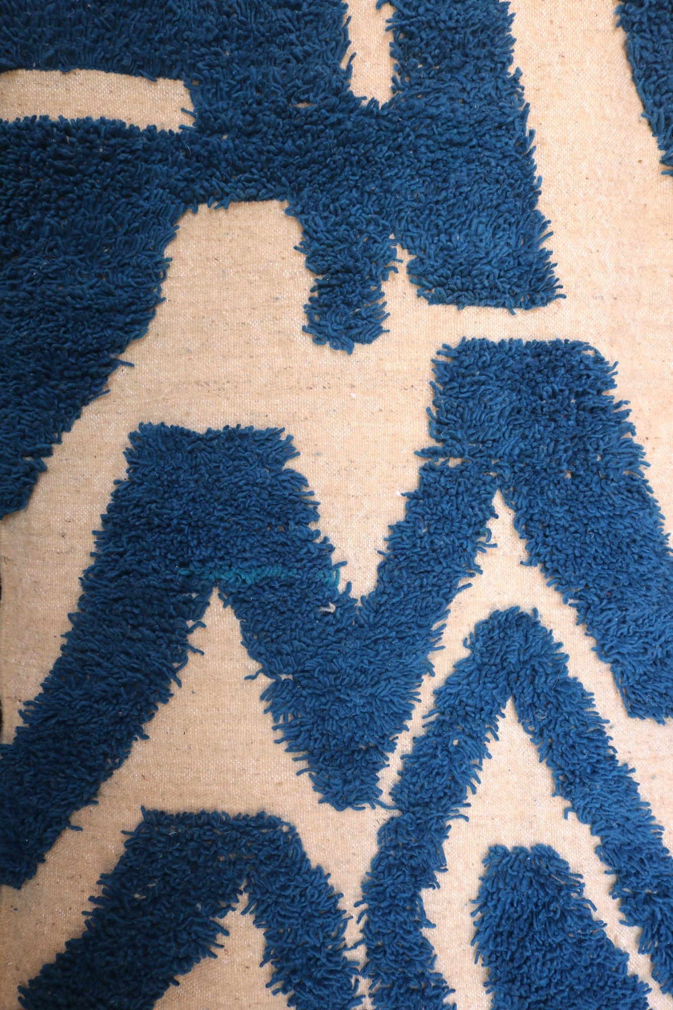 Ziriya Moroccan Rug – Bold Blue Abstract Wool Design