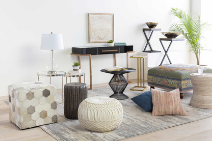 Swinton Bohemian Ottoman Pouf Versatile Seating And Decorative Accent For Living Rooms