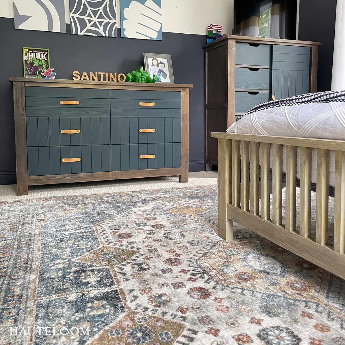 Modern flat pile rug design