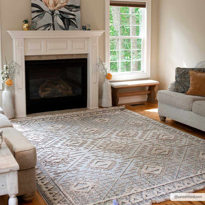 Rustic High-Low Pile Area Rug - Cozy Home Decor Accent