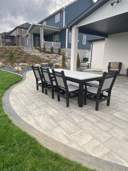 Post Leg Outdoor Dining Table Custom Made For Patio Durability And Weather Resistance