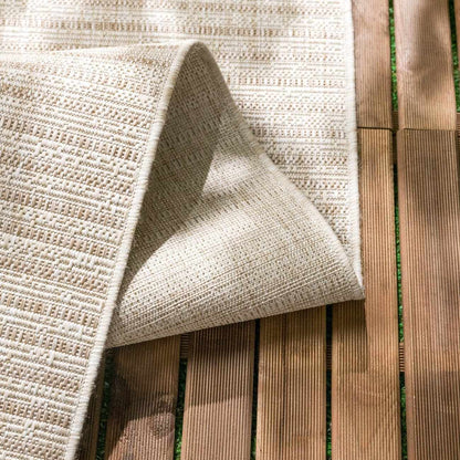 Beige Outdoor Rug - Stylish Durable Area Rug for Patios and Decks