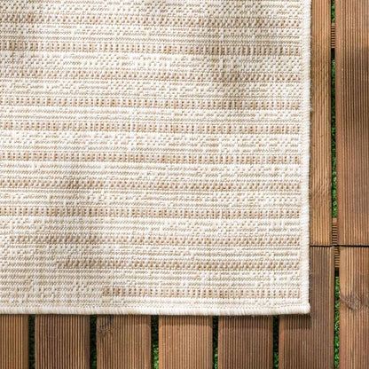 Beige Outdoor Rug - Stylish Durable Area Rug for Patios and Decks