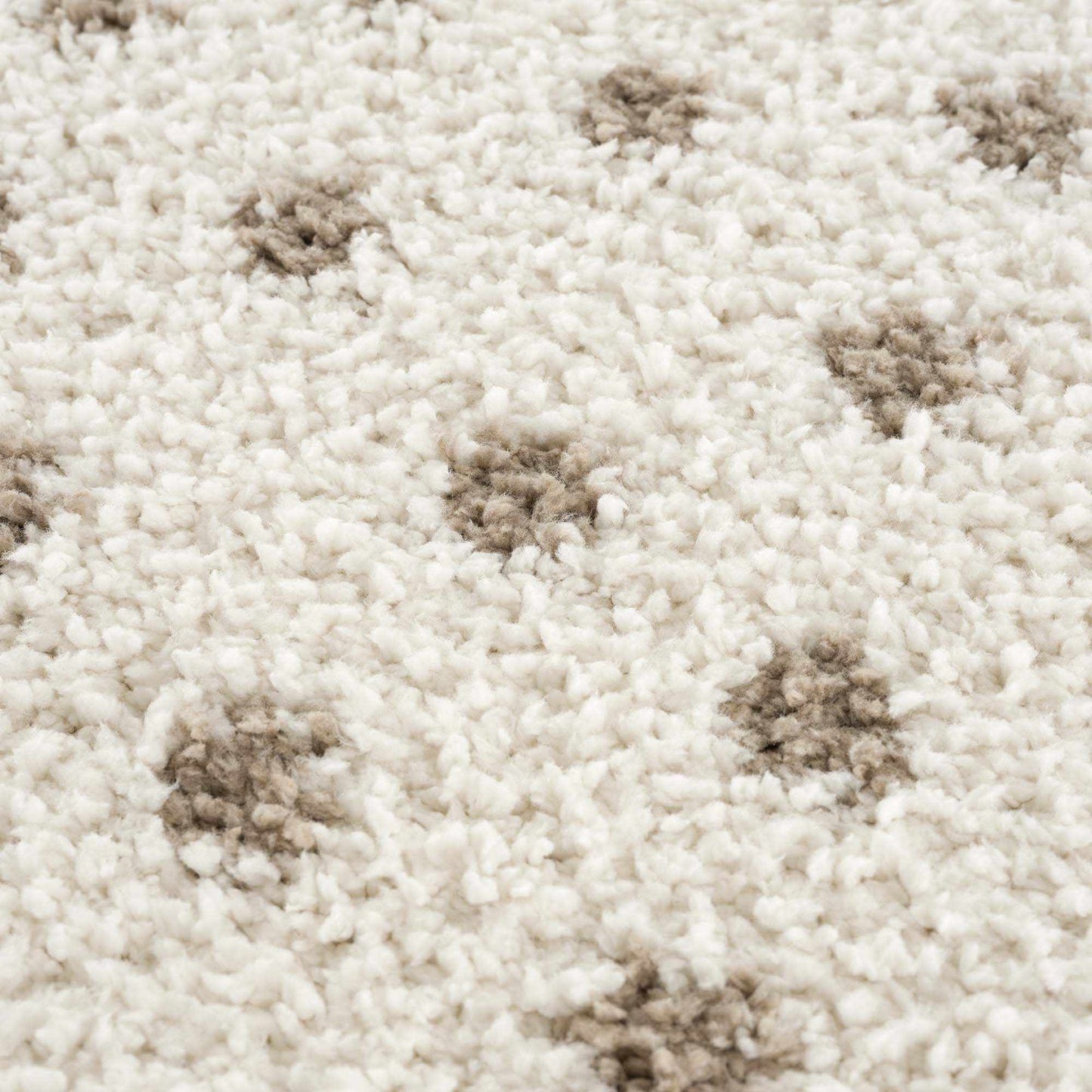 Cream Brown Dotted Plush Area Rug - Cozy Home Decor