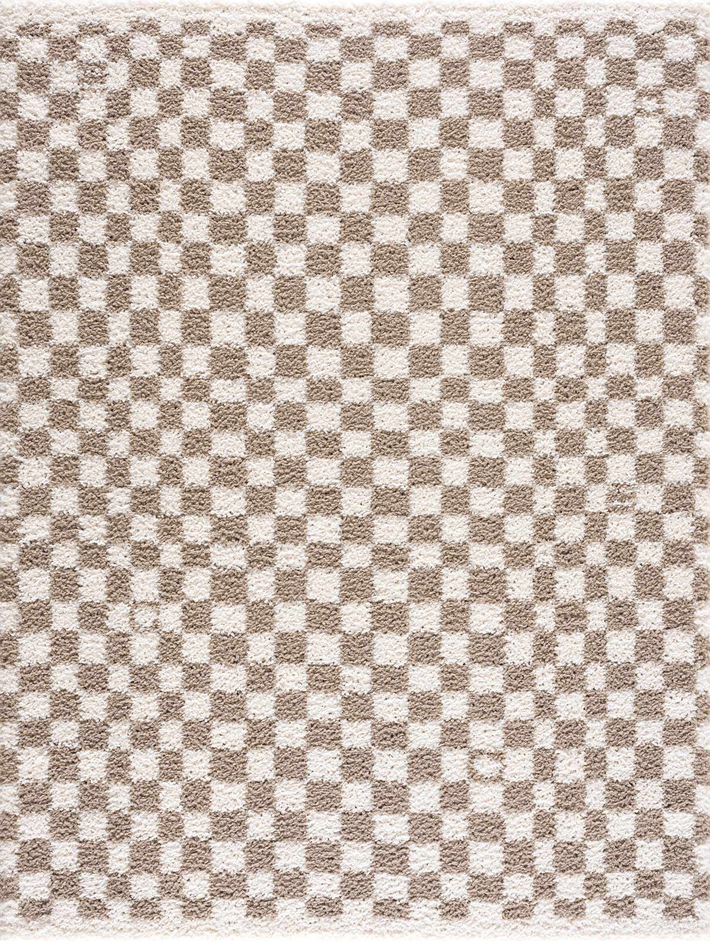 Gray checkered rug