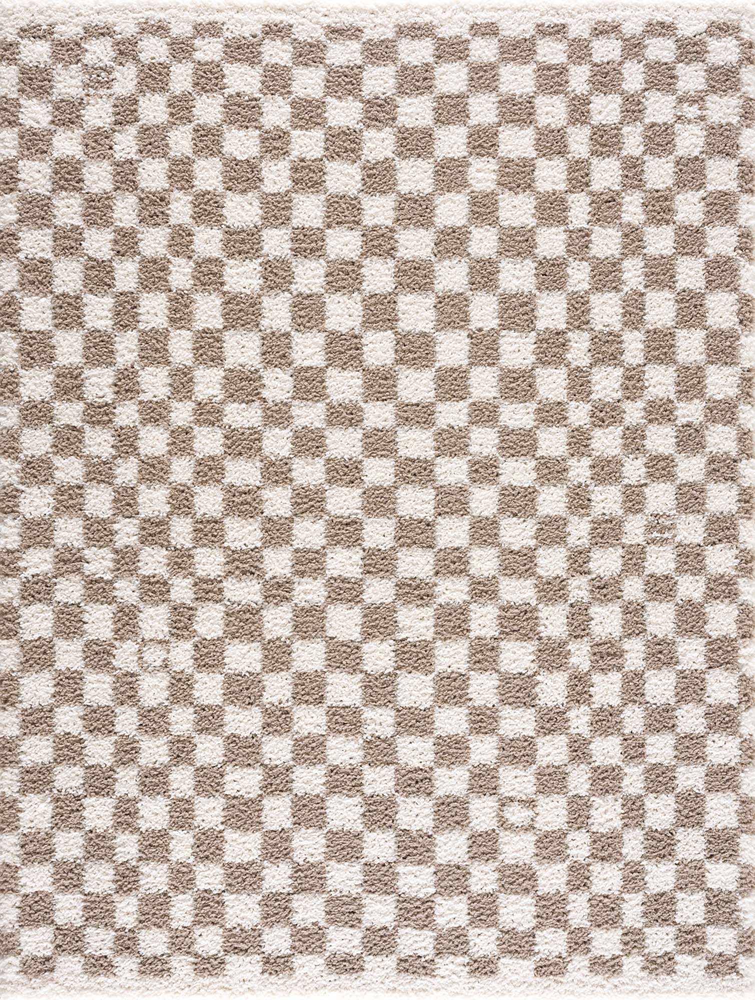 Gray checkered rug