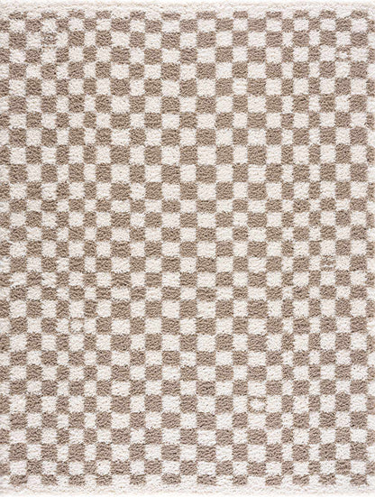 Gray checkered rug
