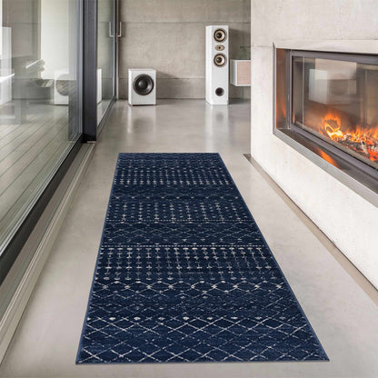 Tigrican Navy Area Rug - Elegant Modern Home Décor Rug