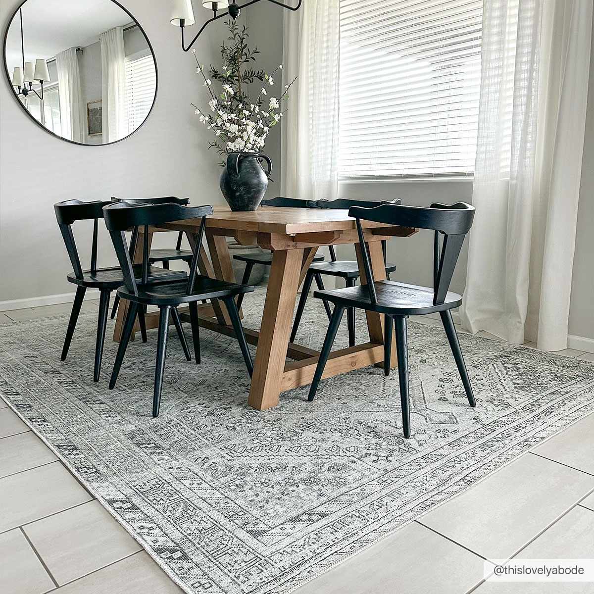 Sage Washable Flat Pile Rug - Cozy Home Decor Accent